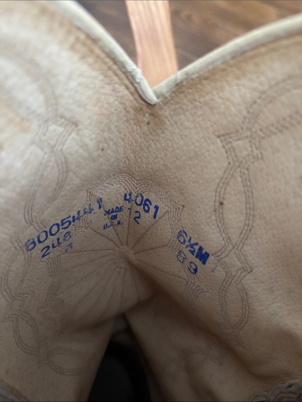 Dan Post Ivory Embossed Western Knee Boots - Picture 3 of 8